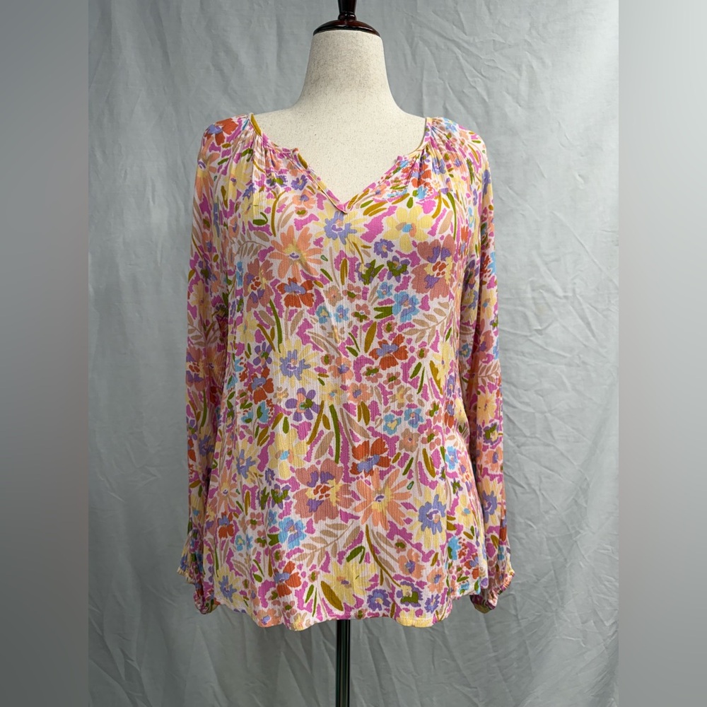 Faveur Multicolor Floral Rayon Blouse